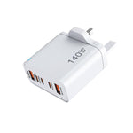 TE-PD43 Type-C x 3, USB-A x 2 다중 포트 휴대폰/태블릿 충전기, UK 플러그, UK 플러그