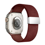 단색 자석 스냅 4가닥 탄성 나일론 시계줄, 애플 워치 46mm / 49mm / 45mm / 44mm용, 애플 워치 42mm / 41mm / 40mm / 38mm용