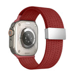단색 자석 스냅 4가닥 탄성 나일론 시계줄, 애플 워치 46mm / 49mm / 45mm / 44mm용, 애플 워치 42mm / 41mm / 40mm / 38mm용