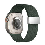 단색 자석 스냅 4가닥 탄성 나일론 시계줄, 애플 워치 46mm / 49mm / 45mm / 44mm용, 애플 워치 42mm / 41mm / 40mm / 38mm용