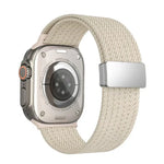단색 자석 스냅 4가닥 탄성 나일론 시계줄, 애플 워치 46mm / 49mm / 45mm / 44mm용, 애플 워치 42mm / 41mm / 40mm / 38mm용