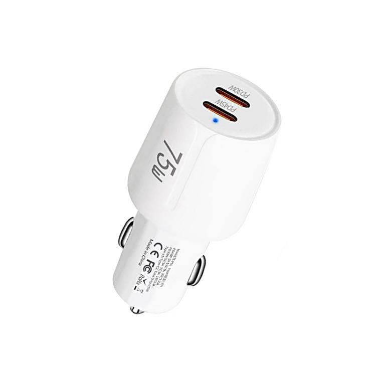 TE-P66 75W Type-C x 2 PD45W 듀얼 포트 고속 충전 차량용 충전기, TE-P66