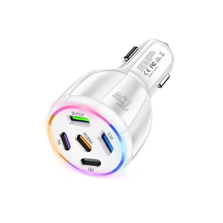 TE-P51 75W USB-C x 3 + USB x 2 멀티 포트 차량용 충전기, TE-P51