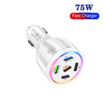 TE-P51 75W USB-C x 3 + USB x 2 멀티 포트 차량용 충전기, TE-P51