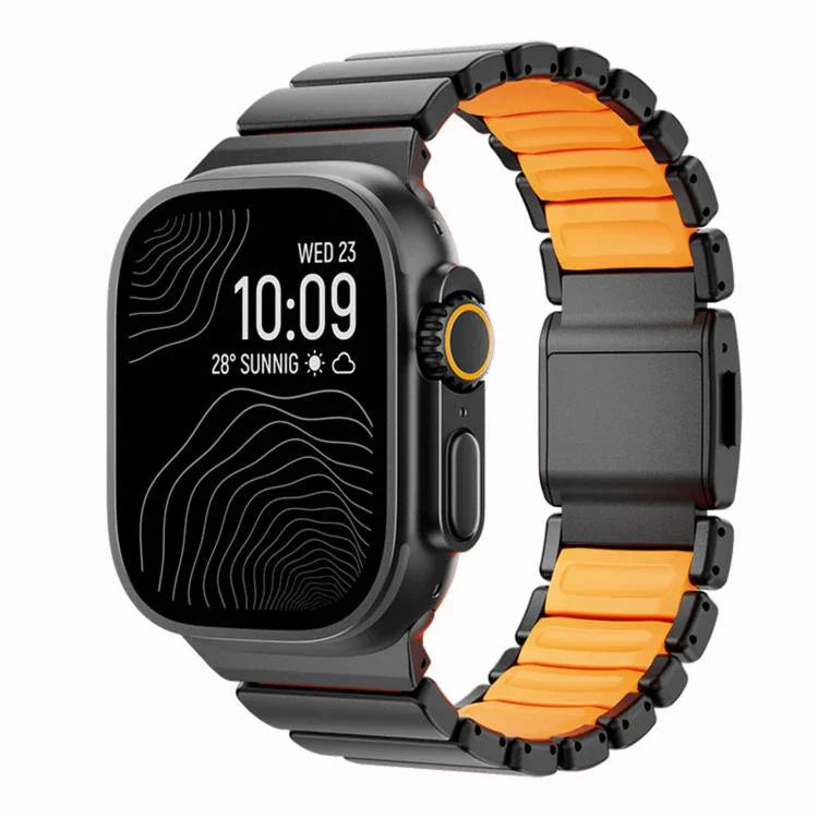노먼 마그네틱 버클 티타늄 메탈 시계 밴드, 애플 워치 46mm / 49mm / 45mm / 44mm용
