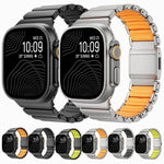 노먼 마그네틱 버클 티타늄 메탈 시계 밴드, 애플 워치 46mm / 49mm / 45mm / 44mm용