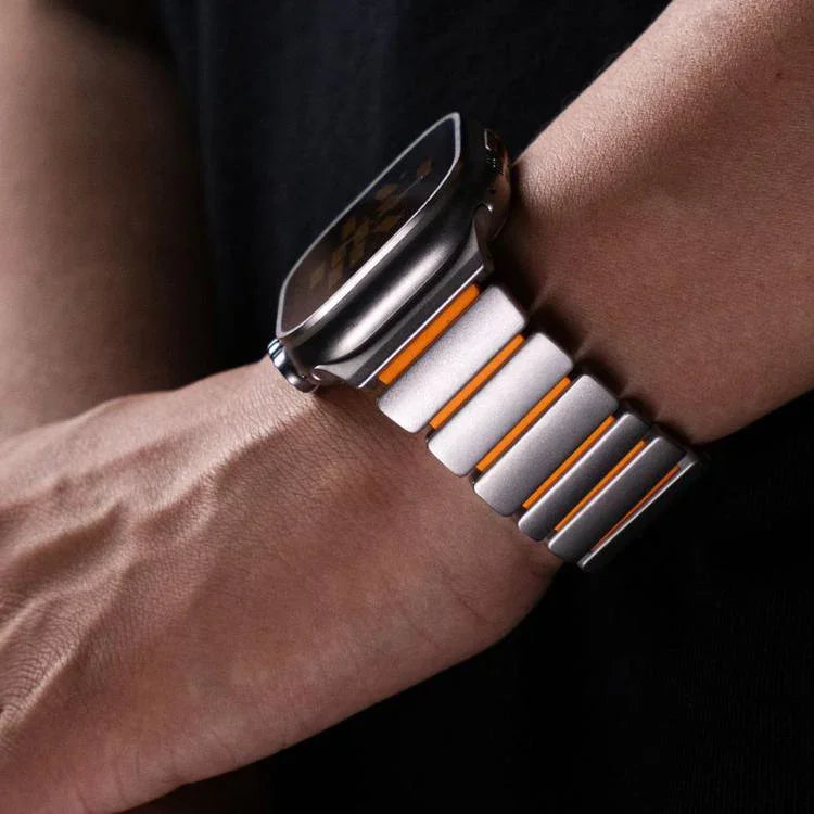 노먼 마그네틱 버클 티타늄 메탈 시계 밴드, 애플 워치 46mm / 49mm / 45mm / 44mm용