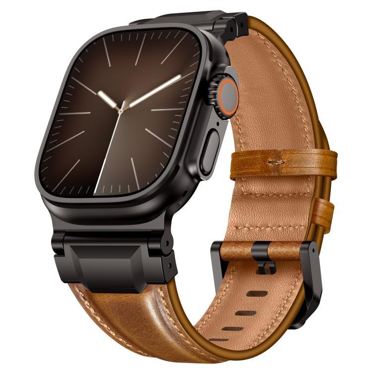 아머 스타일 가죽 시계 밴드, 애플 워치 46mm / 49mm / 45mm / 44mm용