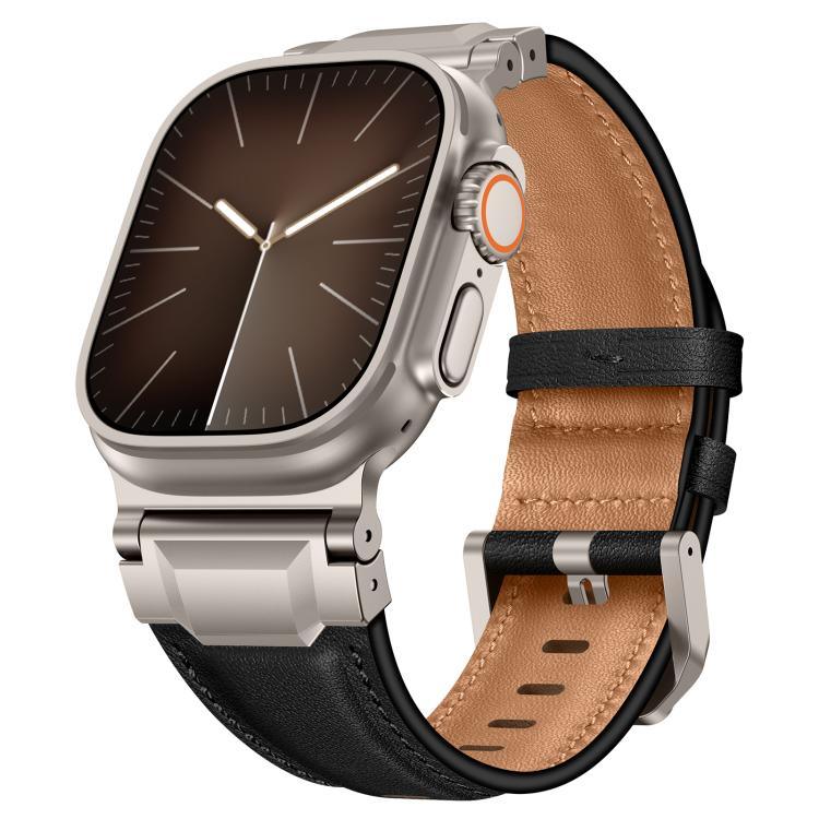 아머 스타일 가죽 시계 밴드, 애플 워치 46mm / 49mm / 45mm / 44mm용
