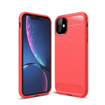Brushed Texture Carbon Fiber TPU Case for iPhone XIR 2019, For iPhone 11