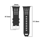 세로 구멍 투톤 통기성 실리콘 시계 밴드, 애플 워치 46mm / 49mm / 45mm / 44mm용