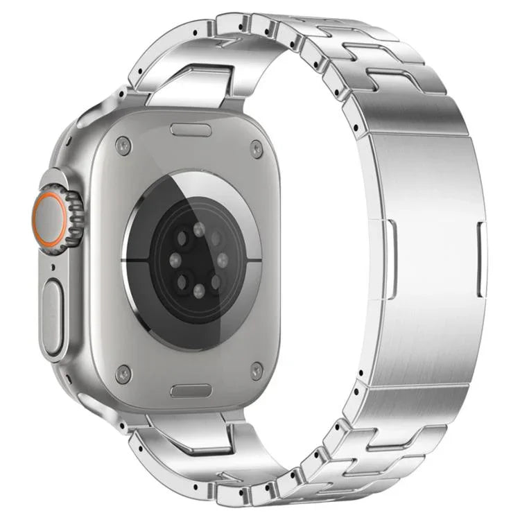 H형 퀵 릴리스 나비 버클 스테인리스 스틸 시계 밴드, Apple Watch 44mm / 45mm / 46mm / 49mm용, Apple Watch 42mm / 41mm / 40mm / 38mm용