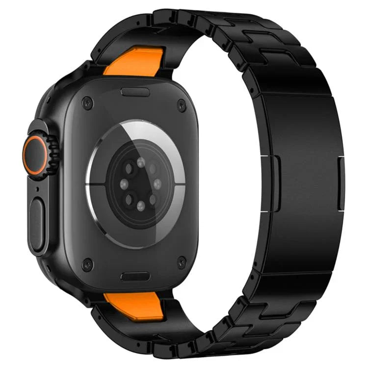 H형 퀵 릴리스 나비 버클 스테인리스 스틸 시계 밴드, Apple Watch 44mm / 45mm / 46mm / 49mm용, Apple Watch 42mm / 41mm / 40mm / 38mm용