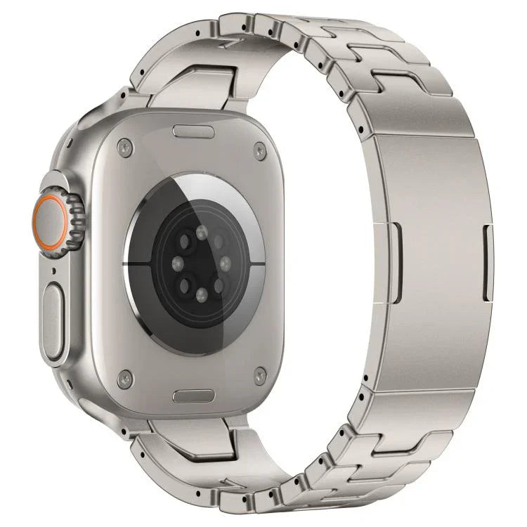 H형 퀵 릴리스 나비 버클 스테인리스 스틸 시계 밴드, Apple Watch 44mm / 45mm / 46mm / 49mm용, Apple Watch 42mm / 41mm / 40mm / 38mm용