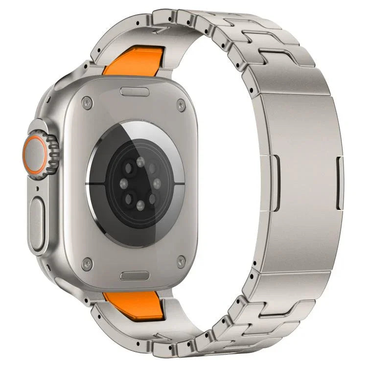 H형 퀵 릴리스 나비 버클 스테인리스 스틸 시계 밴드, Apple Watch 44mm / 45mm / 46mm / 49mm용, Apple Watch 42mm / 41mm / 40mm / 38mm용