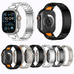 H형 퀵 릴리스 나비 버클 스테인리스 스틸 시계 밴드, Apple Watch 44mm / 45mm / 46mm / 49mm용, Apple Watch 42mm / 41mm / 40mm / 38mm용
