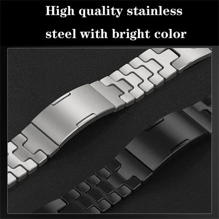 H형 퀵 릴리스 나비 버클 스테인리스 스틸 시계 밴드, Apple Watch 44mm / 45mm / 46mm / 49mm용, Apple Watch 42mm / 41mm / 40mm / 38mm용