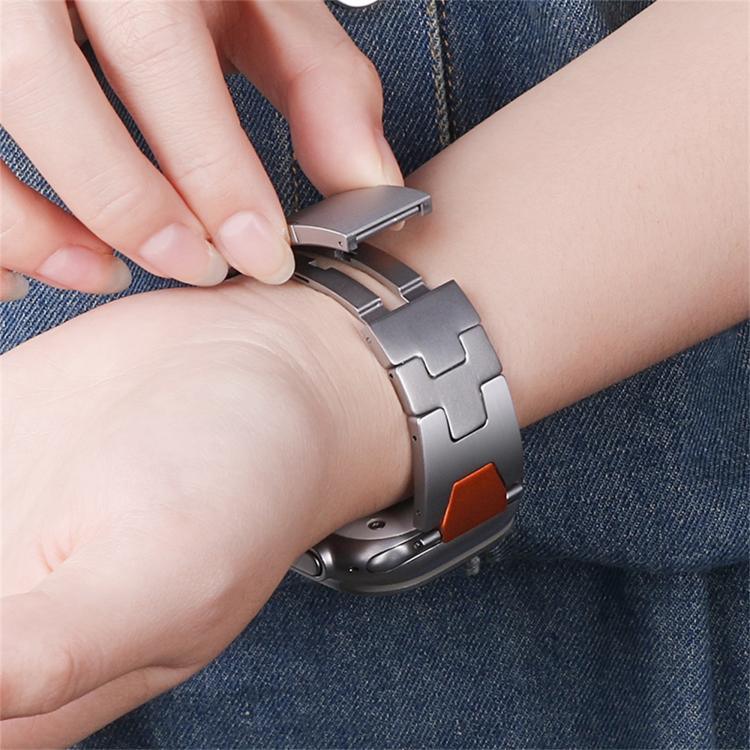 H형 퀵 릴리스 나비 버클 스테인리스 스틸 시계 밴드, Apple Watch 44mm / 45mm / 46mm / 49mm용, Apple Watch 42mm / 41mm / 40mm / 38mm용