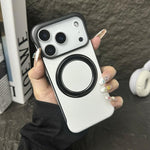 프레임리스 가죽 스킨 PC MagSafe 홀더 휴대폰 케이스, 아이폰 17 프로 맥스용, 아이폰 17 프로용, 아이폰 17용, 아이폰 에어용, 아이폰 16 프로 맥스용, 아이폰 16 프로용