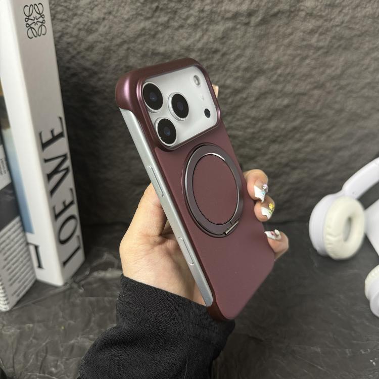 프레임리스 가죽 스킨 PC MagSafe 홀더 휴대폰 케이스, 아이폰 17 프로 맥스용, 아이폰 17 프로용, 아이폰 17용, 아이폰 에어용, 아이폰 16 프로 맥스용, 아이폰 16 프로용