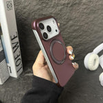프레임리스 가죽 스킨 PC MagSafe 홀더 휴대폰 케이스, 아이폰 14 플러스용, 아이폰 14용, 아이폰 14 프로용, 아이폰 14 프로 맥스용, 아이폰 13 프로 맥스용, 아이폰 13 프로용