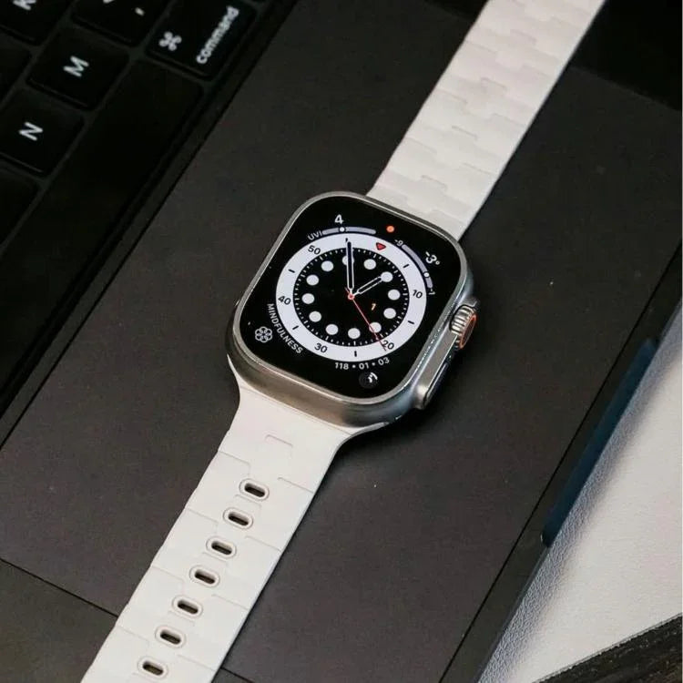 말 무늬 싱글 핀 자석 실리콘 시계 밴드, 애플 워치 46mm / 49mm / 45mm / 44mm용