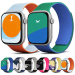 투톤 리치 텍스처 자석 실리콘 시계 밴드, 애플 워치 46mm / 49mm / 45mm / 44mm용, 애플 워치 42mm / 41mm / 40mm / 38mm용
