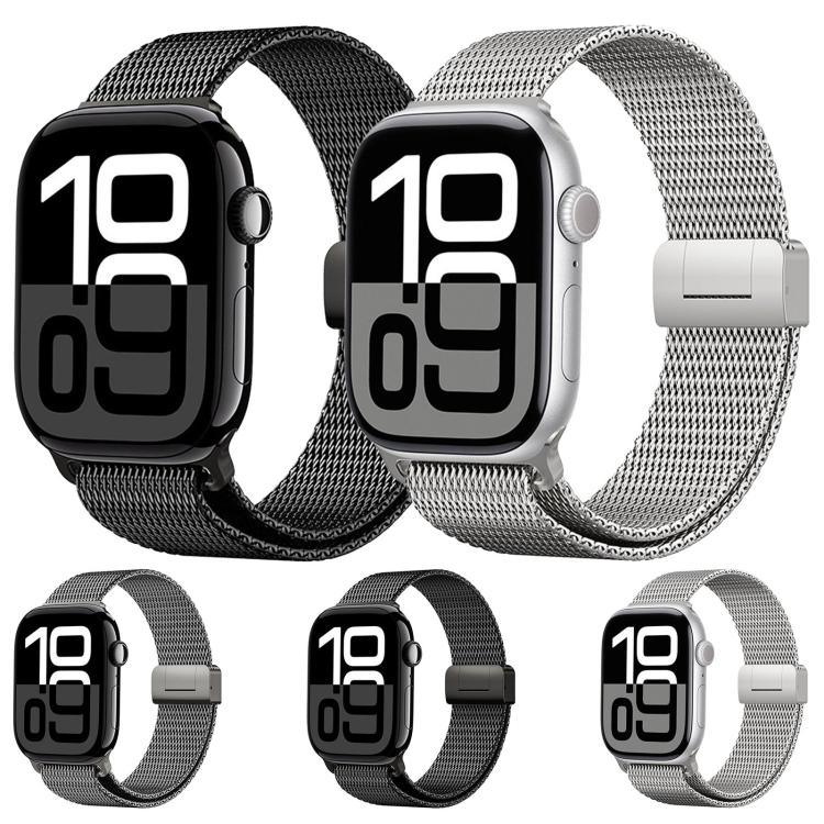 밀라네제 자석 버클 풀 티타늄 메탈 시계 밴드, 애플 워치 46mm / 49mm / 45mm / 44mm용
