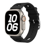 사다리 버클 구멍 실리콘 시계 밴드, 애플 워치 46mm / 49mm / 45mm / 44mm용, 애플 워치 42mm / 41mm / 40mm / 38mm용
