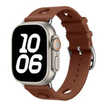 사다리 버클 구멍 실리콘 시계 밴드, 애플 워치 46mm / 49mm / 45mm / 44mm용, 애플 워치 42mm / 41mm / 40mm / 38mm용