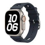 사다리 버클 구멍 실리콘 시계 밴드, 애플 워치 46mm / 49mm / 45mm / 44mm용, 애플 워치 42mm / 41mm / 40mm / 38mm용
