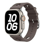 사다리 버클 구멍 실리콘 시계 밴드, 애플 워치 46mm / 49mm / 45mm / 44mm용, 애플 워치 42mm / 41mm / 40mm / 38mm용
