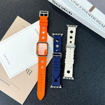 사다리 버클 구멍 실리콘 시계 밴드, 애플 워치 46mm / 49mm / 45mm / 44mm용, 애플 워치 42mm / 41mm / 40mm / 38mm용