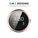 ENKAY Hat-Prince 풀 커버 강화 유리 필름 일체형 PC 시계 커버, Google Pixel Watch 4 45mm용, Google Pixel Watch 4 41mm용
