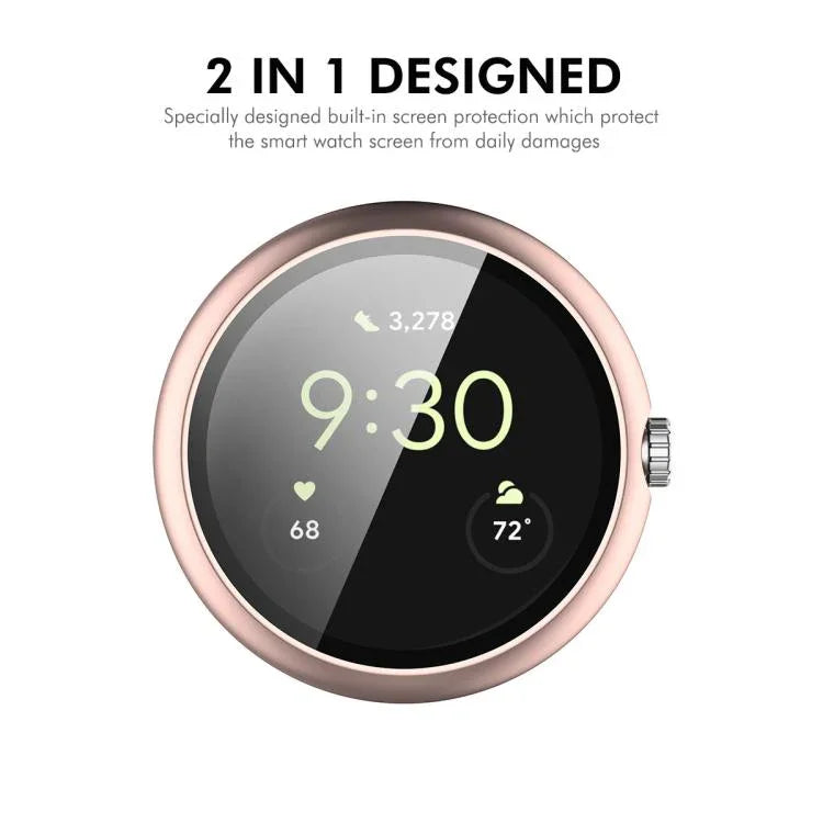 ENKAY Hat-Prince 풀 커버 강화 유리 필름 일체형 PC 시계 커버, Google Pixel Watch 4 45mm용, Google Pixel Watch 4 41mm용