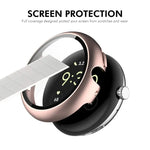ENKAY Hat-Prince 풀 커버 강화 유리 필름 일체형 PC 시계 커버, Google Pixel Watch 4 45mm용, Google Pixel Watch 4 41mm용