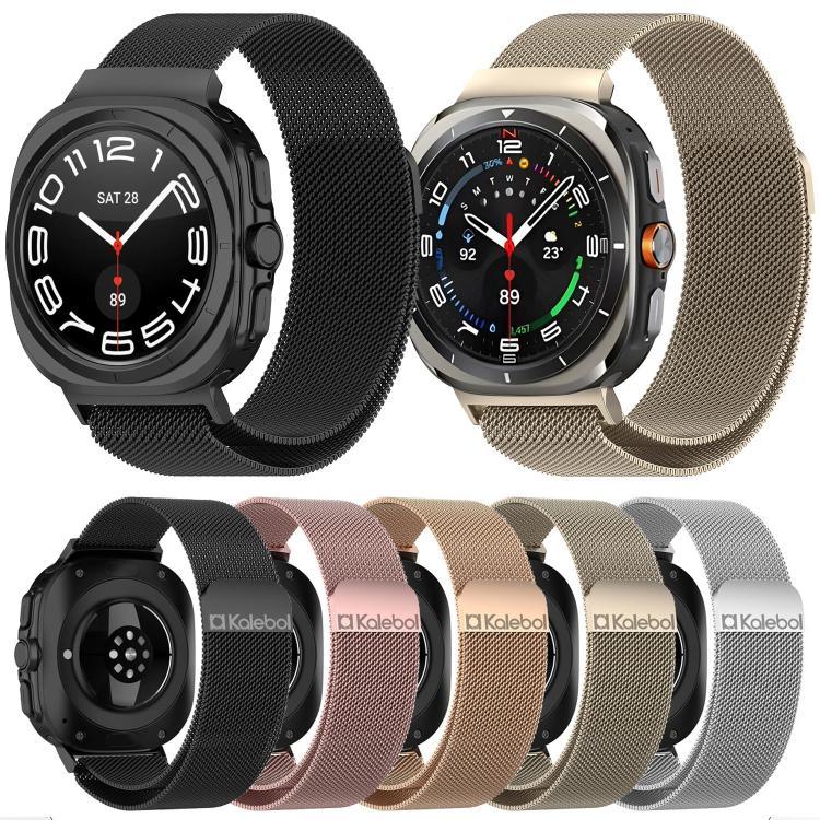 칼레볼 밀란 마그네틱 스테인리스 스틸 시계 밴드, 삼성 갤럭시 Watch Ultra 47mm / Ultra 2025용