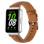 실버 핀 버클 오목 가죽 시계 밴드, 삼성 갤럭시 Fit 3용