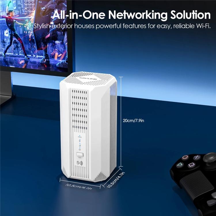 WAVLINK WNF100X3NR-B Global Version Nano SIM Slot 5G NR CPE Router WiFi 6 , Specifications:US Plug, WNF100X3NR-B