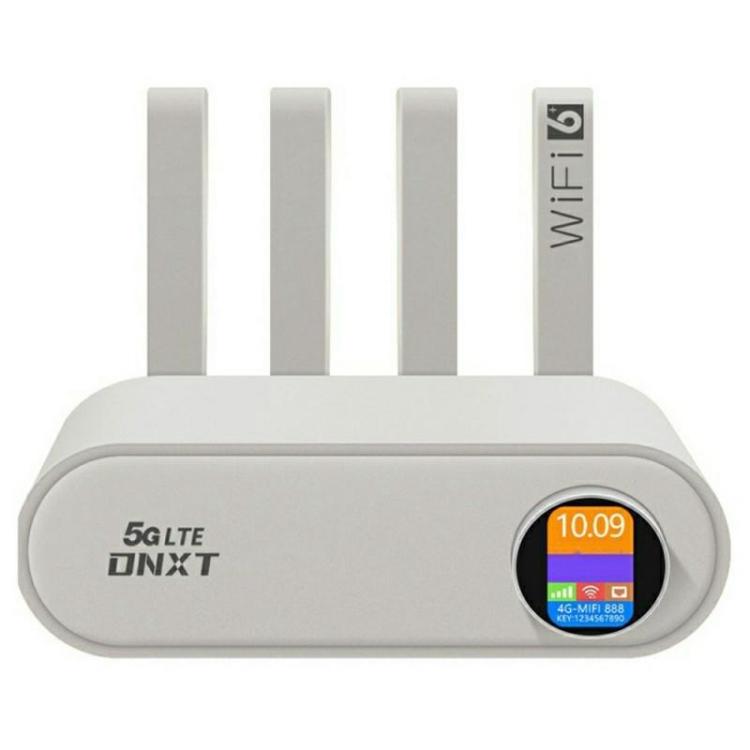 WR860-E SIM 카드 슬롯 포함 무선 리피터 4 안테나 4 이더넷 포트 4G LTE WiFi 6 라우터, 화이트, 오렌지