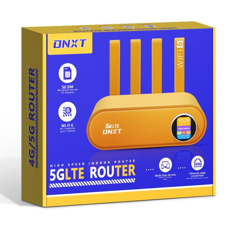 WR860-E SIM 카드 슬롯 포함 무선 리피터 4 안테나 4 이더넷 포트 4G LTE WiFi 6 라우터, 화이트, 오렌지