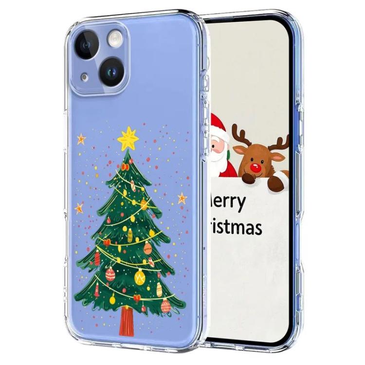 크리스마스 테마 프린트 TPU 휴대폰 케이스, 아이폰 15용