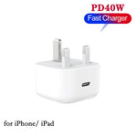 A3365 PD40W USB-C / 타입-C 인터페이스 충전기, 영국 플러그, 영국 플러그