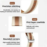 천연 가죽 컬러 블록 새들 시계 밴드, 애플 워치 46mm / 49mm / 45mm / 44mm용, 애플 워치 42mm / 41mm / 40mm / 38mm용
