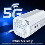 WAVLINK WL-WNF100X3NR-B 나노 SIM 슬롯 포함 유럽 버전 5G 라우터 WiFi 6, EU 플러그, UK 플러그