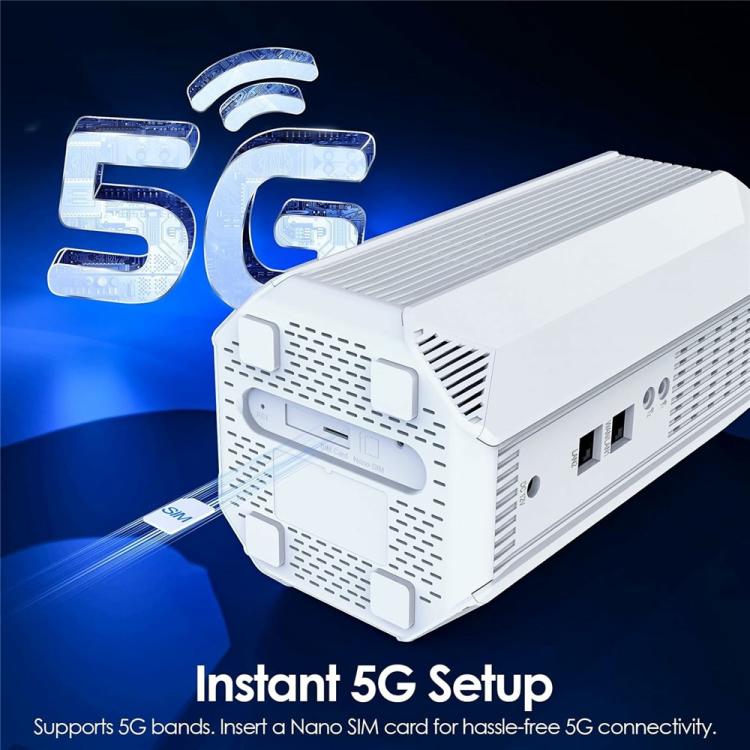 WAVLINK WL-WNF100X3NR-B 나노 SIM 슬롯 포함 유럽 버전 5G 라우터 WiFi 6, EU 플러그, UK 플러그