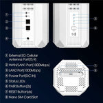 WAVLINK WL-WNF100X3NR-B 나노 SIM 슬롯 포함 유럽 버전 5G 라우터 WiFi 6, EU 플러그, UK 플러그