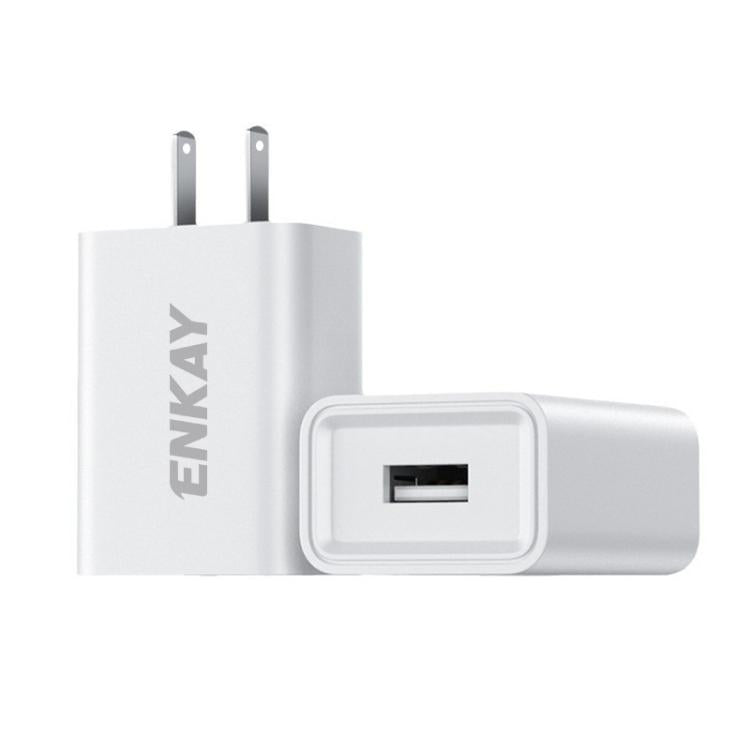 ENKAY 10W USB 벽면 충전기 5V 2A 전원 어댑터, 유럽 플러그, 미국 플러그
