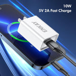 ENKAY 10W USB 벽면 충전기 5V 2A 전원 어댑터, 유럽 플러그, 미국 플러그