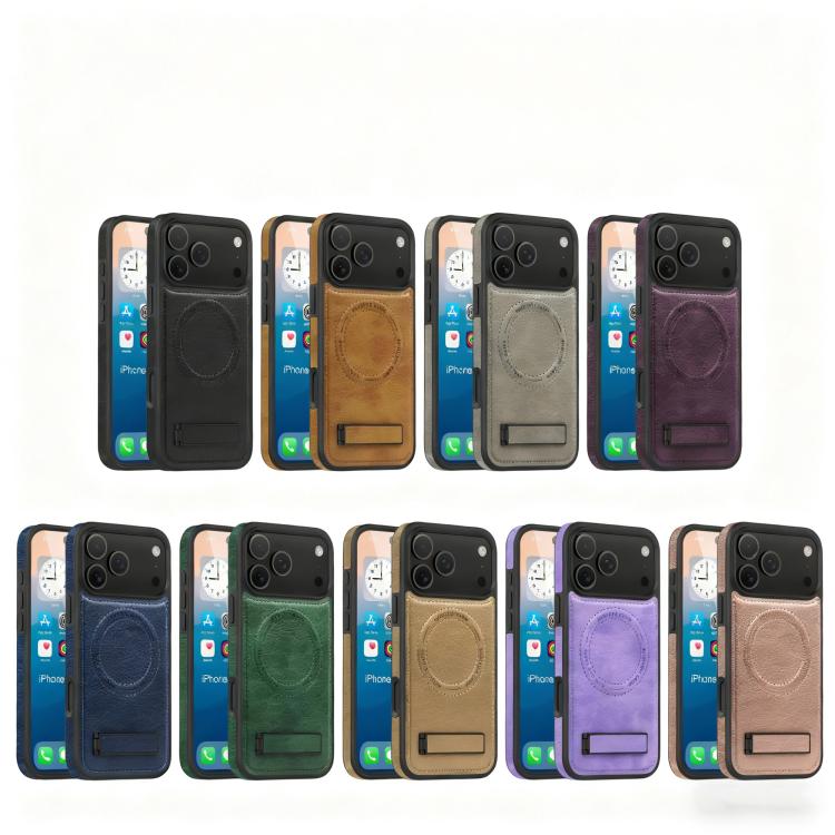 멀티펑션 홀더 MagSafe PU 폰 케이스, 아이폰 17 프로 맥스용, 아이폰 17 프로용, 아이폰 17용, 아이폰 에어용
